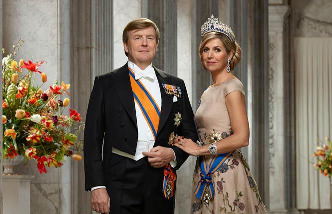 King Willem-Alexander and Queen Maxima of the Netherlands pose for their official portrait. The king will no longer travel to San Francisco as he's recovering from pneumonia. The queen will instead lead the Dutch delegation. Photo: RVD/Erwin Olaf