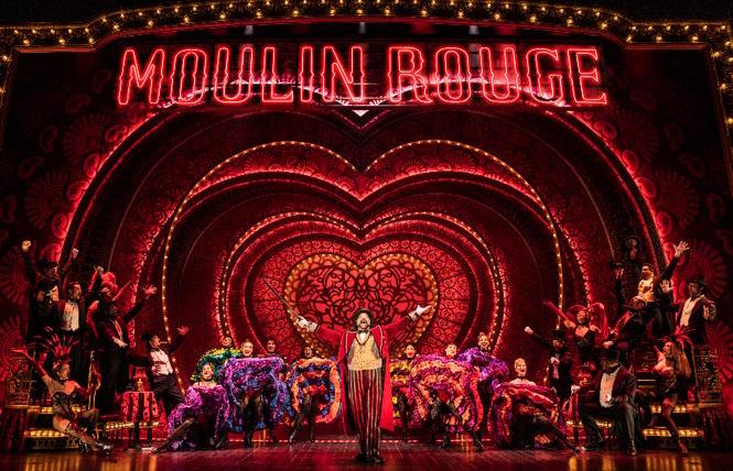 Austin Durant (center) as Harold Zidler, and the cast of the North American Tour of Moulin Rouge! The Musical (photo: Matthew Murphy/MurphyMade)