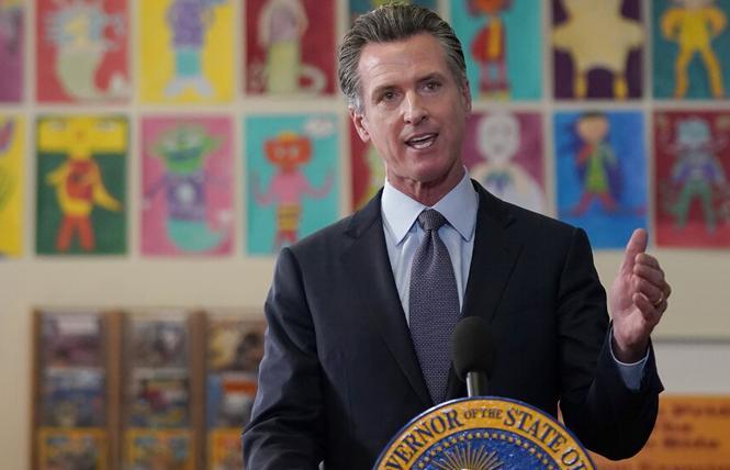 Governor Gavin Newsom vetoed a bill to assist homeless LGBTQ youth but signed another one to help LGBTQ veterans. Photo: Courtesy AP