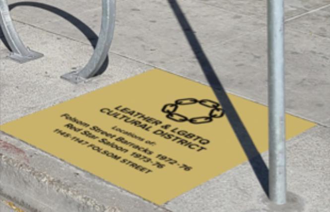 A Board of Supervisors committee unanimously recommended approval of additional sidewalk plaques for what is now being called the Leather History Cruise. Photo: Courtesy Leather & LGBTQ Cultural District