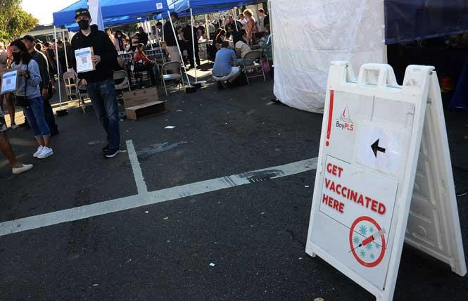 The San Francisco Department of Public Health administered MPX vaccinations at the September 25 Folsom Street Fair. Photo: Rick Gerharter