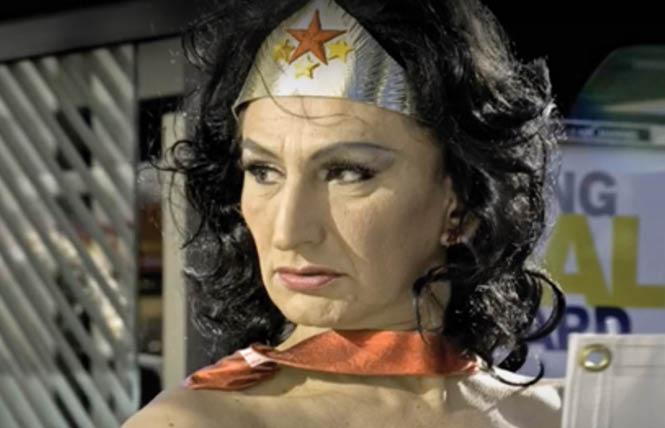 Garza in her Wonder Woman costume, which she wore at both performances and when she was doing HIV outreach. Photo: Courtesy Pricilla Murray from "Garza"