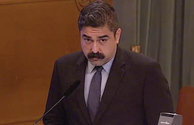 Stephen Torres spoke at the October 17 Board of Supervisors rules committee. Photo: Screengrab