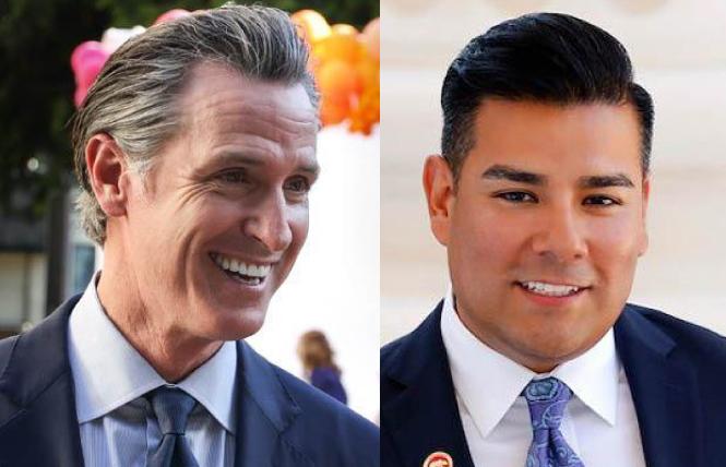 Governor Gavin Newsom, left, and state Insurance Commissioner Ricardo Lara easily secured second terms in Tuesday's election. Photos: Newsom, courtesy Governor's office; Lara, courtesy the candidate