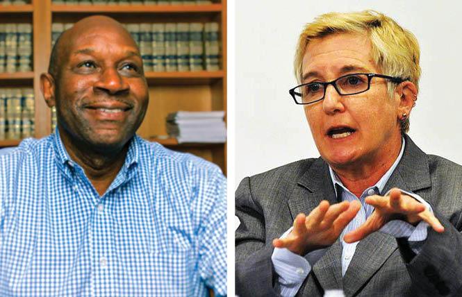 Voters retained California Supreme Court Justice Martin Jenkins, left, and Justice Therese Stewart of the California Court of Appeal, First District, Division 2. Photos: Jenkins, courtesy CA Supreme Court; Stewart, Rick Gerharter<br>