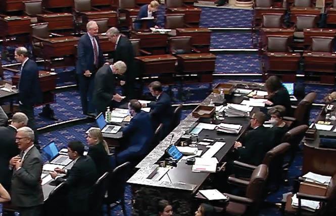 The Senate held a procedural vote Wednesday on the Respect for Marriage Act, clearing the way for a vote as early as this week. Photo: Screengrab