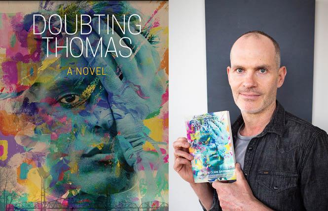 Matthew Clark Davison, at right; his novel "Doubting Thomas" ponders the limits of appropriate touch. Book Cover: Design by Treehouse Studio; author photo by Robyn Navarro