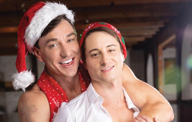Cade Maddox and Taylor Reign in 'Cumming Home for Christmas'  (photo: Falcon Studios)