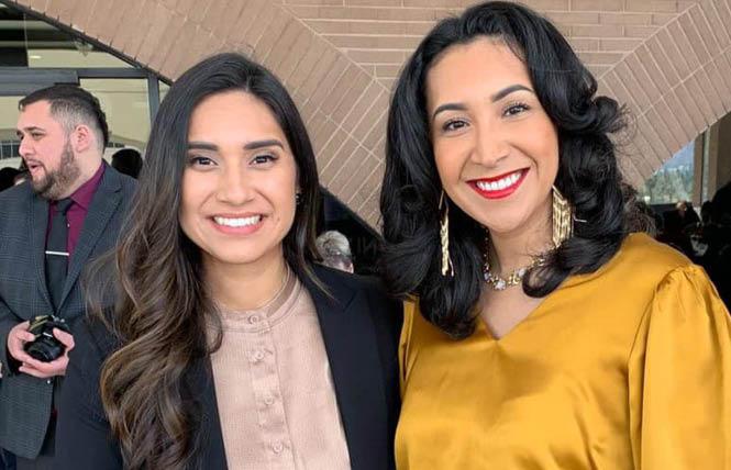 Assemblymember Sabrina Cervantes, left, announced this week she's running for a state Senate seat in 2024 and her sister, Clarissa, announced that she will seek her sibling's Assembly seat in that election. Photo: Courtesy Facebook<br>
