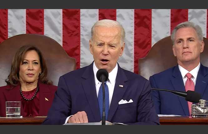 President Joe Biden delivered his State of the Union address Tuesday night. Photo: Screengrab via CBS News