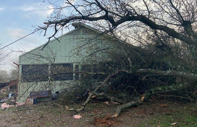 A photo that Shannon Minter took March 2 after announcing his Texas home was struck by a tornado. Photo: Shannon Minter