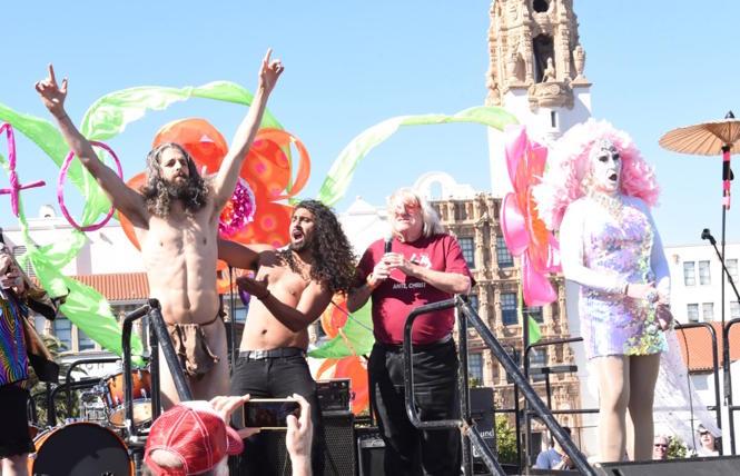 The Hunky Jesus Contest at Easter in Dolores Park with the Sisters in 2019 (photo: Steven Underhill)