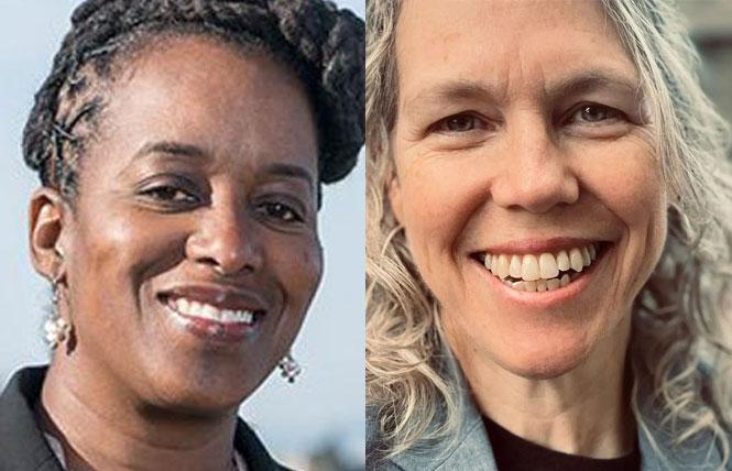 AC Transit board member Jovanka Beckles, left, and UC Berkeley gardener and labor leader Kathryn Lybarger are running for the East Bay's District 7 state Senate seat. Photos: Beckles, courtesy the subject; Lybarger, Facebook