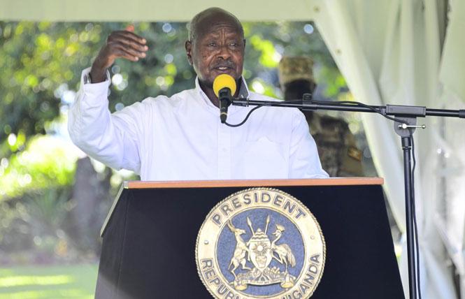 Ugandan President Yoweri Museveni spoke to Ugandan members of parliament and delegates from 22 African countries at the Inter-Parliamentary Conference hosted at the State House in Entebbe, Uganda. Photo: Courtesy Soft Power News