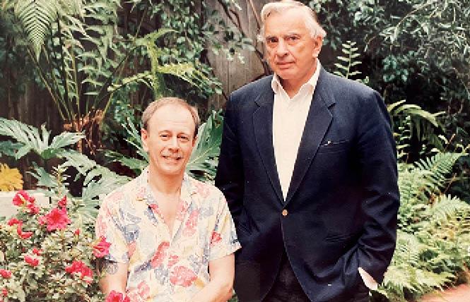 David Hurles, left, visited with the late Gore Vidal in this undated photo. Photo: Courtesy Bob Mizer Foundation