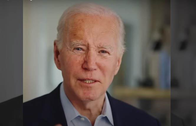 President Joe Biden formally announced his reelection campaign in a video address April 25. Photo: Screengrab
