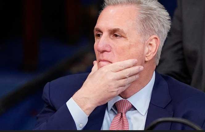 House Speaker Kevin McCarthy (R-Bakersfield) was one of 219 Republicans who voted for a bill to bar trans women and girls from female sports teams. Photo: AP