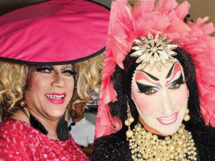 Drag artists Juanita MORE!, left, and Sister Roma will co-host the Queer LifeSpace benefit. Photos: MORE!, Gooch; Roma, Roma<br><br>