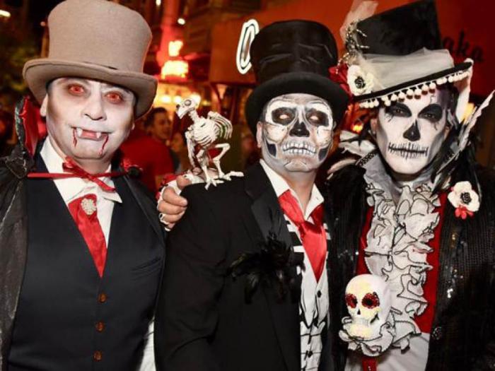 While there was no formal street party, revelers still gathered on Castro Street for Halloween in 2019. Photo: Steven Underhill
