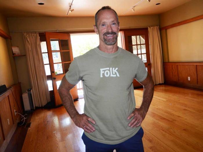 Folk Yoga's David Nelson stands in one of his studios. Photo: Rick Gerharter