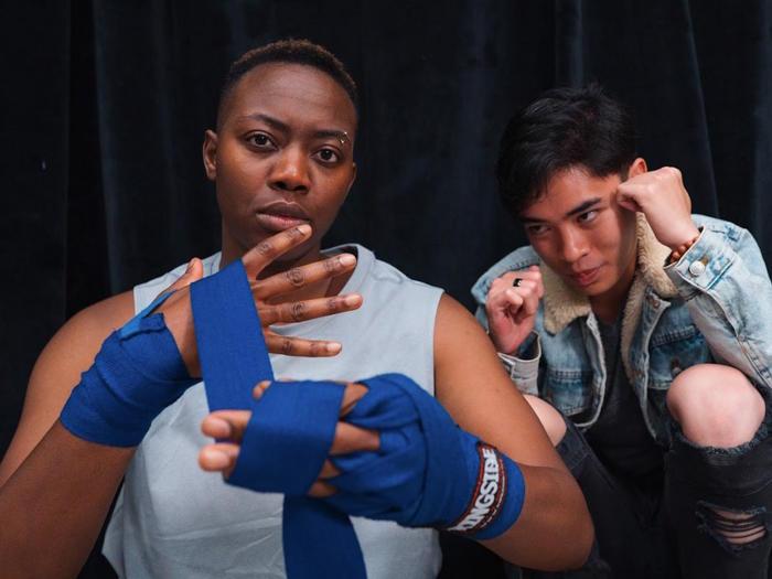 Gabby Momah and Mikee Loria in 'Wolf Play' at Shotgun Players (photo: Robbie Sweeny)