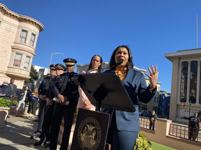 Mayor London Breed has announced a public education campaign to inform people how to help those in crisis. Photo: John Ferrannini