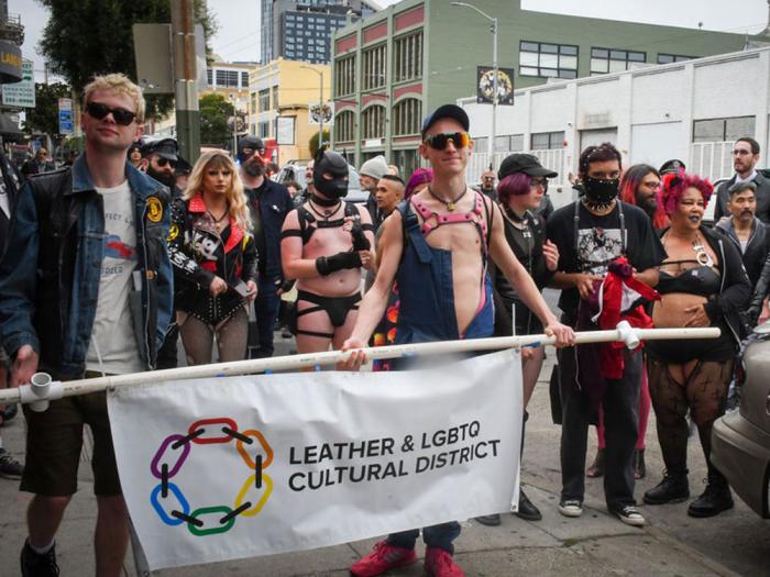 The Leather & LGBTQ Cultural District marched in last year's LeatherWalk. Photo: Fire Dragon Photography