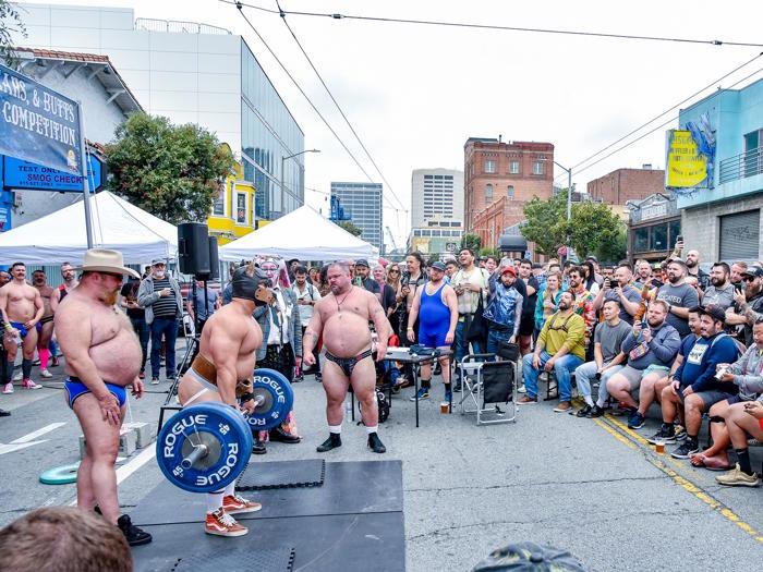 The Barbells Bears and Butts Deadlift Competition at last year's Bearrison Street Fair (photo: Gooch)
