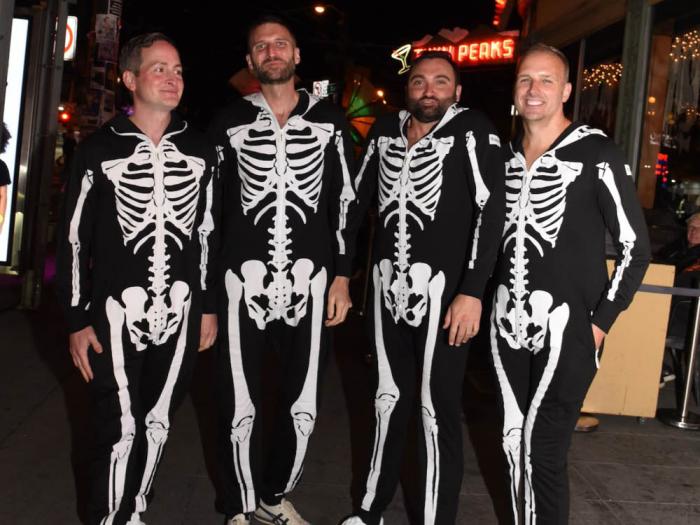 A skeleton crew was out in the Castro last year for Halloween. Photo: Steven Underhill