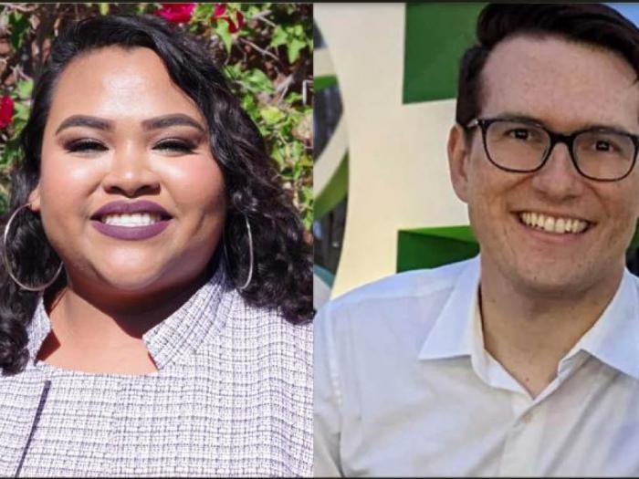 Sasha Ritzie-Hernandez, left, and Clay Hale are running in special school board elections in Oakland and San Jose, respectively. Photos: Courtesy the candidates