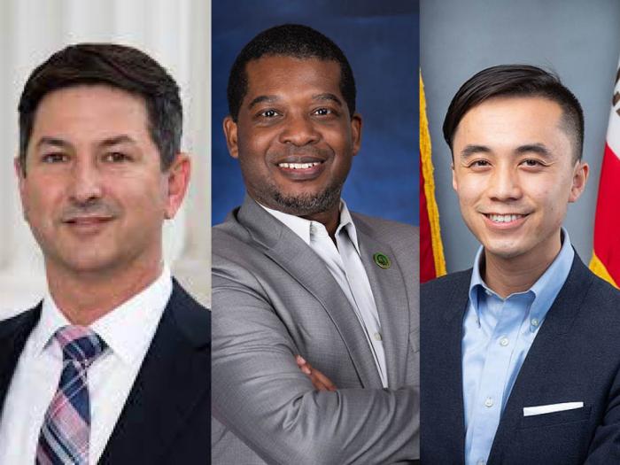 Assemblymembers Chris Ward, left, Corey A. Jackson, Ph.D., and Alex Lee were given new leadership posts in state Assembly, which reconvenes January 3. Photos: Courtesy the lawmakers