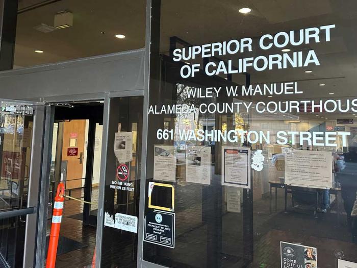A man accused of hate crime vandalism at an Emeryville senior housing facility will be in a deferment program after a deal was reached between his defense attorney and prosecutors in an Oakland courtroom. Photo: John Ferrannini