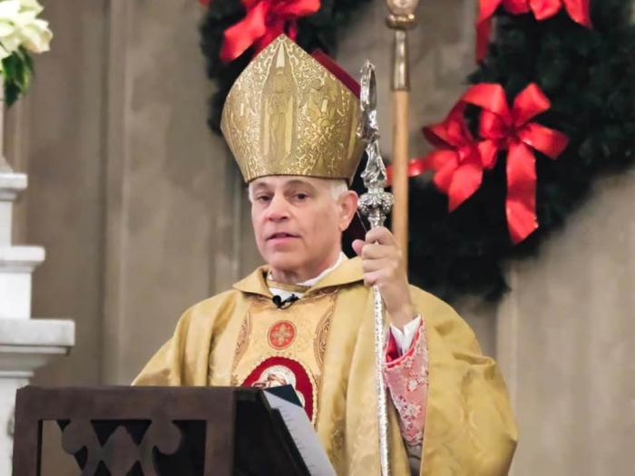 San Francisco Archbishop Salvatore Cordileone celebrates Christmas Mass. Photo: Courtesy Archdiocese of San Francisco<br>
