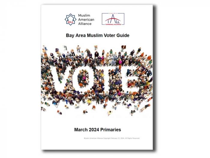 The Muslim American Alliance's March voting guide talks about parental rights and also endorses several LGBTQ candidates who support trans youth. Image: From MAA