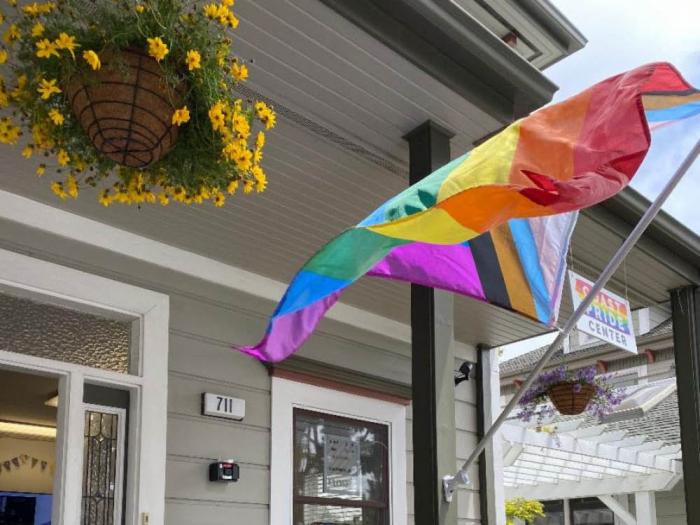 Officials at the Coast Pride center in Half Moon Bay reported incidents of alleged anti-LGBTQ vandalism last week. Photo: Courtesy Coast Pride