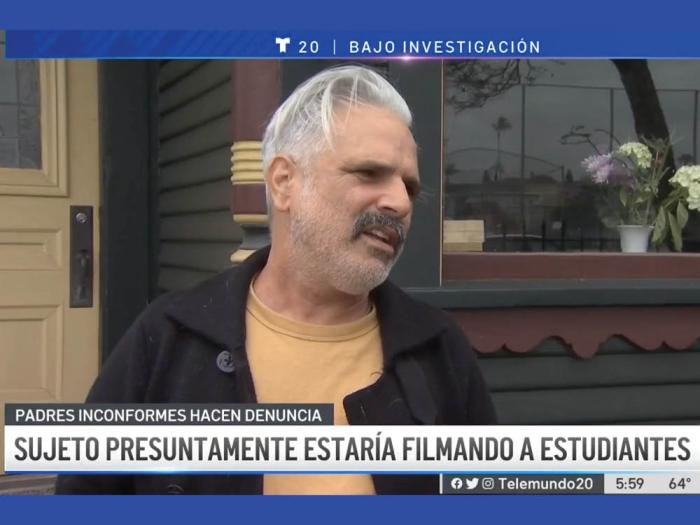 James Donaghe was interviewed by San Diego Telemundo affiliate KUAN-LD June 6, 2023. Photo: Screengrab<br>