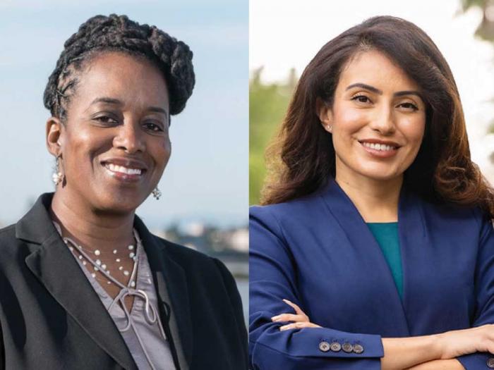State Senate candidates Jovanka Beckles, left, and Sasha Renée Pérez are headed to the general election. Photo: Courtesy the candidates