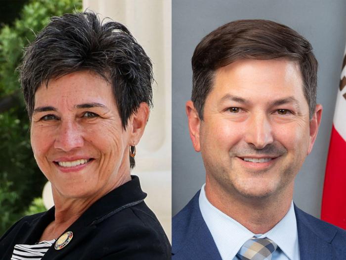State Senator Susan Talamantes Eggman, left, and Assemblymember Chris Ward are the chair and vice chair, respectively, of the California Legislative LGBTQ Caucus. Photos: Courtesy Legislative LGBTQ Caucus