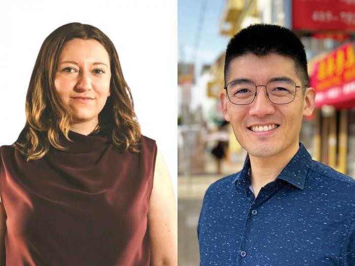 The San Francisco Democratic County Central Committee has out leaders Emma Heiken, left, and Mike Chen in its executive ranks. Photos: Courtesy the subjects<br> 
