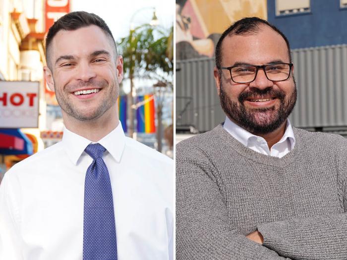 Castro resident Joe Sangirardi, left, is seeking a BART board seat in the November election, while Luis Zamora is running for the City College of San Francisco Board of Trustees. Photos: Courtesy the candidates