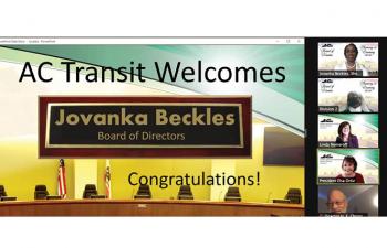 Beckles sworn in on AC Transit board