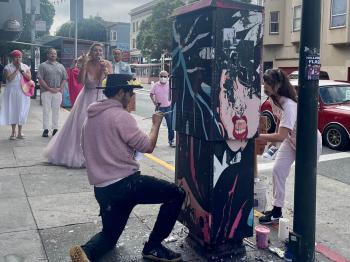 'Restore Drag!' event paints a queer visibility message in the Mission as mural is restored